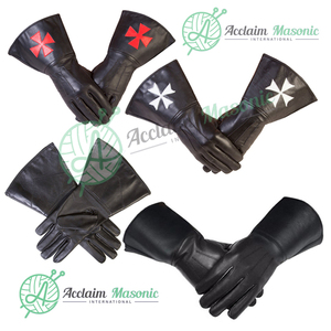 Guantes de Cuero para Tamborista Masónico ACCLAIM MASONIC INTERNATIONAL AMI-091 - Diseño Personalizado, Todos los Colores Disponibles - Product Image 4