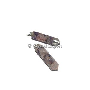 Rose -Amethyst <b>Orgonite</b> Pencil Pendant - Product Image 1