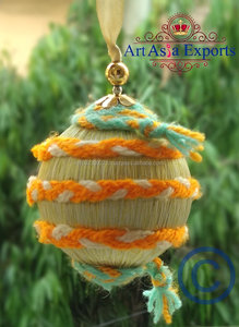 ลูกบอลแขวนทำมือคริสต์มาสอินเดียเครื่องประดับหรูหราสำหรับตกแต่งบ้านตามเทศกาล - Product Image 3