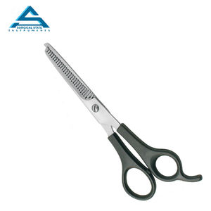 Ciseaux à effiler J2 en acier inoxydable avec manche en plastique et lame dentelée pour ciseaux de coiffeur l Ciseaux à effiler les cheveux - Product Image 1