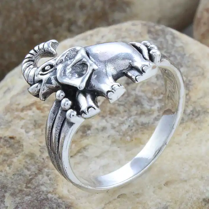 Buy SALE VINTAGE Elephant Love Sterling Silver Ring, 6 Elephants, 3 Hearts,  Lots of Love, Promise Ring, Jolly Ring, Band Ring 925 Silver Animal Online  in India - Etsy