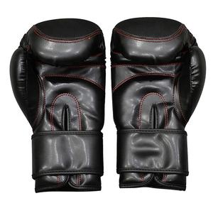 Guantes de entrenamiento de boxeo profesional 12oz 16oz Diseño personalizado Cuero sintético Negro Personalizable - Product Image 4