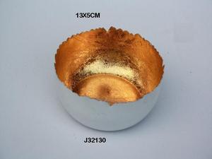 เชิงเทียนเหล็กรูปถ้วยทองสองโทนสีขาวเชิงเทียนสำหรับตกแต่งบ้านงานแต่งงานและคริสต์มาส - Product Image 2