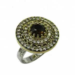 Beautiful Natural 925 Sterling Silver Cubic Zirconia Multi Gemstone Ring Supplier And Exporter