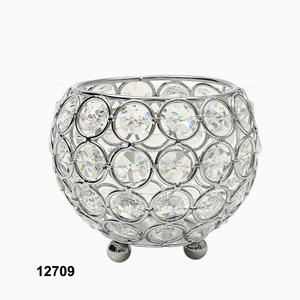 Bougeoirs en cristal perlé, 2 pièces, pour le thé - Product Image 1