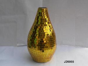 Florero de hierro de alta calidad con mosaico de vidrio florero de esmalte puede estar en cualquier color fiesta boda decoración del hogar - Product Image 6
