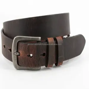 2022 Fashion Luxury Men Genuine Leather Belt Full Grain Leather Vintage Casual Jeans Belt in brown finish premium leather