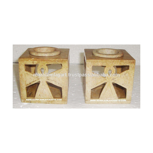 Handcrafted Lattice Work Soapstone Aroma <b>Oil</b> <b>Burner</b> - Product Image 1