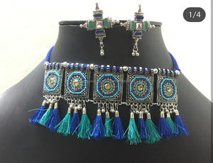 <b>Beads</b> Tassel Thread Elegant <b>Necklace</b> Latest Design <b>Beads</b> <b>Necklace</b> - Product Image 2