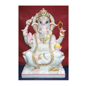 Statue en marbre gancourbée blanc pur, 9 pouces, - Product Image 1