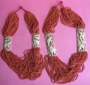 Tibetan Glass Beads Necklaces