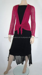 Comfortable Fit Elegant & Stylish <b>Bolero</b> Shrug Stretchy Fabric 3/4 Length Sleeve Knitted Shrug Cardigan Party Beach Swim Wear - Product Image 2