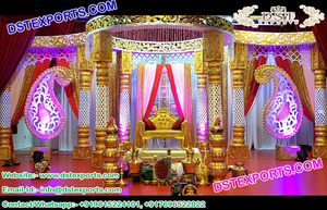 Montaje Especial de Mandap para Bodas Gujarati, Conjunto de Mandap de Fibra Tallada para Matrimonios, Fabricante de Mandaps para Bodas Indias, Evento en Australia - Product Image 6