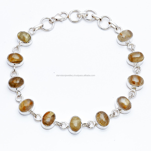 Bijoux en argent sterling 925, bracelet en pierre de lune, labradorite, grenat turquoise, pierre précieuse, fait à la main, cadeau pour elle - Product Image 4