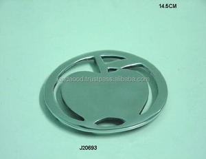 Dessous de plat en aluminium coulé à chaud en métal en forme de pomme et poli miroir Dessous de plat chaud Peut également être en finition mate Ustensiles de cuisine - Product Image 2