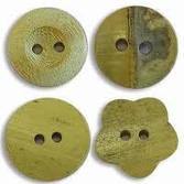 Cuentas de Bambú Natural Pulido 2 Agujeros Flatback Botón Ecológico de Royal Artisans - Product Image 5