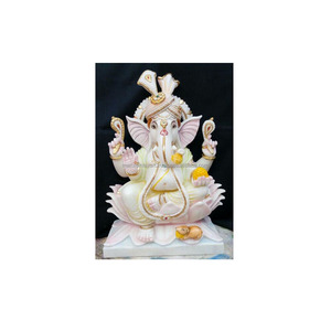 Estatua decorativa de mármol indio, Dios antiguo, señor Shivputra - Product Image 1