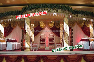 Wedding Gold Crystal Zali Mandap Golden FIber Crystal Mandaps Wedding Mandaps Manufacturer CALIFORNIA - Product Image 5