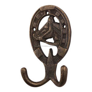 Handmade Horse Metal Antique Decorative Coat <b>Wall</b> <b>Hooks</b> Reusable Utility Hat Coat <b>Keys</b> Bags Clothes Holders Heavy Duty - Product Image 1