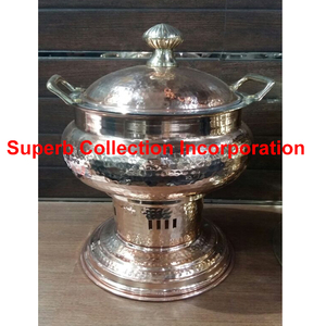 Mini plat à rôtir en cuivre marbré, appareil décoratif pour table - Product Image 3