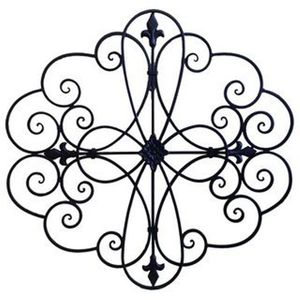 Decoración de pared de Metal con flores geométricas, arte de pared de granja para sala de estar, arte de pared de lujo - Product Image 1