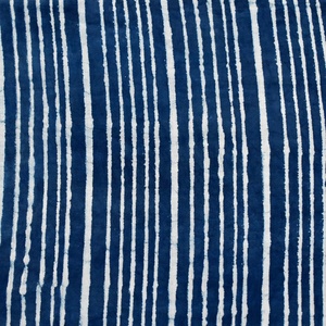 Tela de algodón azul índigo con estampado de rayas para coser vestidos, tejido de sarga hecho a mano en India, para colchas, cortinas, camisas, fundas de bolsos - Product Image 3