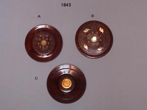 New designs handicraft Brass Inlay Wooden round <b>Incense</b> Stick fragrance <b>cone</b> Holder and Ash Catcher - Product Image 5
