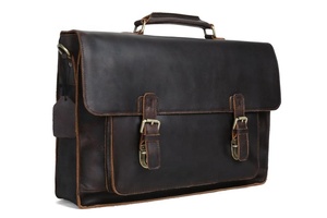 Sacs de messager en cuir Exportateur en cuir véritable Crazy Horse Satchel Messenger Bag Office Bag - Product Image 6
