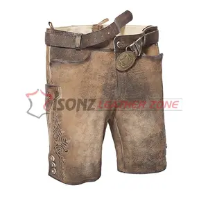 Lederhosen, Trachten Mặc, Kurz Lederhose, Ống Đức, Da