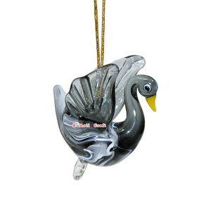 Figurita de pájaro colgante de cristal azul, decoraciones personalizadas en Navidad - Product Image 4