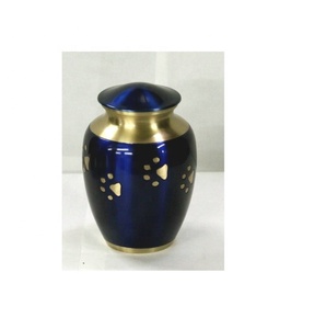 Urnas de cremación para cenizas de mascotas, urnas con estampado de pata azul de diseñador, venta al por mayor - Product Image 3