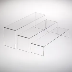 يو شكل عداد الناهض شفافة الاكريليك مستحضرات التجميل عرض الجسر - Product Image 1