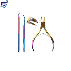 Coupe-ongles professionnel, pince à cuticules avec attrape et couteau à ongles, nettoyant à ongles, poignée confortable, manucure, soins de beauté - Product Image 5