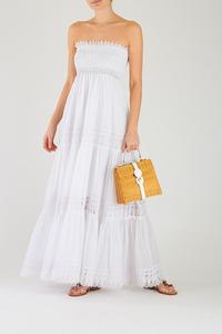 Último diseño de bordado de las mujeres, vestido de hombro boda vestido de noche de fiesta con encaje de ganchillo vestido largo maxi - Product Image 3