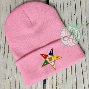 OES Bonnets en tricot de qualité supérieure brodés Ordre de l'étoile de l'Est Couvre-chef Impression de personnages d'hiver Broderie 3D - Product Image 5