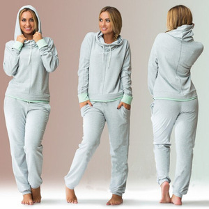 Tenue de jogging pour femme, ensemble deux pièces, survêtement de sport léger, coupe cintrée - Product Image 1