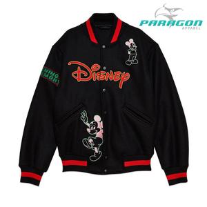 แจ็กเก็ตเบสบอลมีหลายสีสำหรับผู้ชายเสื้อแจ็กเก็ตเบสบอลโลโก้ตามสั่ง - Product Image 5