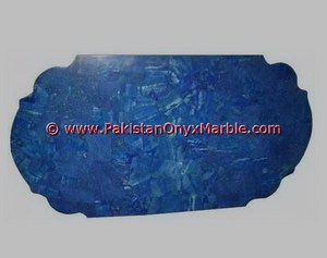Dessus de table en pierres précieuses naturelles Lapis Lazuli de haute qualité pour comptoirs et dessus de vanité Pakistan origine bord plat/facilité - Product Image 2