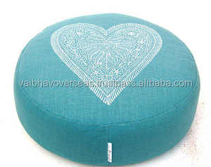 100% Cotton Zafu <b>Yoga</b> <b>Cushion</b> Plain Style Filled with Buckwheat - Product Image 4