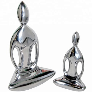 Multi Design Goedkope Zilveren Kleur Aantrekkelijke Tafeldecoratie Boeddha Beeldje Unieke Sculptuur Geschenk Bruikbaar Beeldje - Product Image 1