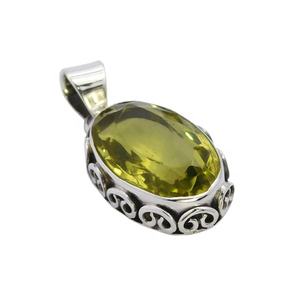 Nouvelle Mode 925 Sterling Silver Lemon Quartz Gemstone Pendentif Fine Jewelry Pendentifs & Charms Collier Fournisseur et Exportateur - Product Image 1