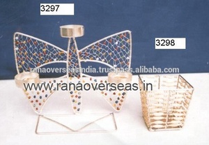 Bougeoir votif en papillon coloré, 1 pièce, Design perlé multicolore pour décoration de noël et de fête - Product Image 2