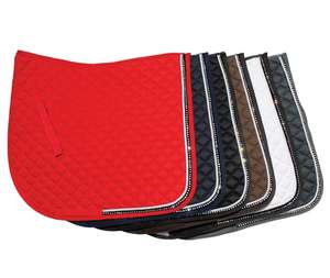 Shemax 2023แผ่นรองอานม้าม้าม้าอุปกรณ์เสริมผ้าฝ้ายโพลีเอสเตอร์แบบปักโลโก้กำหนดเอง - Product Image 1