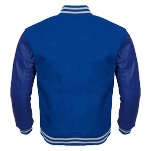 Nueva y elegante chaqueta Bomber de béisbol Letterman para hombre, venta al por mayor, logotipo personalizado, manga de cuero, Letterman, cuerpo de lana, precio barato - Product Image 6