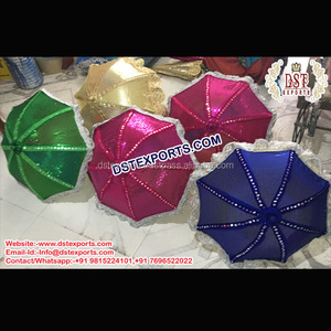Paraguas pequeños coloridos para decoraciones de boda/Paraguas bordados para decoración de escenario Mehandi - Product Image 1
