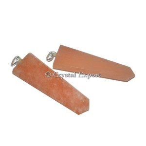 Peach Aventurine Flat Pencil Pendants - Product Image 1
