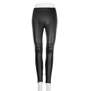 Leggings de cuero térmicos gruesos de invierno con cintura elástica de longitud completa - Product Image 5