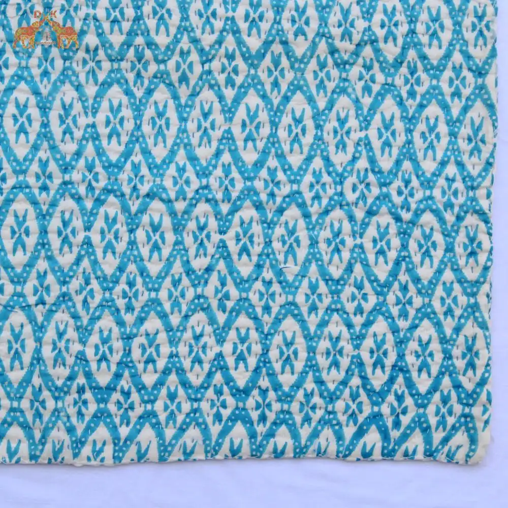 Ấn Độ Kantha Bé Chăn Tự Nhiên Tay Nhuộm Sinh Thái Thân Thiện Mềm & CozyHandmade Bé Chăn Bộ Đồ Giường Quilt Mềm Muslin