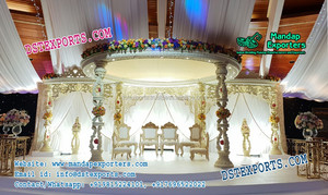 Indian Wedding Fiber Lotus Mandap Wedding Mandap Sale in India Wedding Mandap Decoration Mandap decor USA - Product Image 6