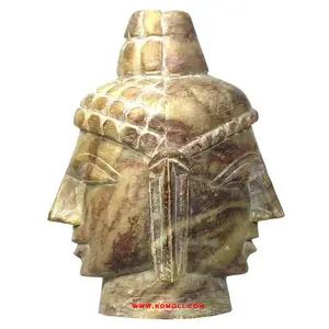 Dos estatuas de Cabeza de Buda de piedra de cara, esculturas de talla en oferta